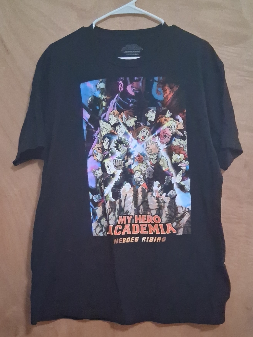 My Hero Academia Men’s Black Graphic Tee - Heroes Rising Artwork